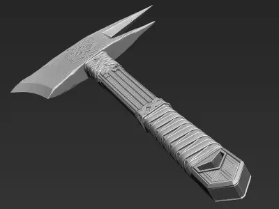 Zbrush Battle Axe 03 3D model