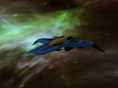 Sci Fi Spaceship Low-poly 3D model