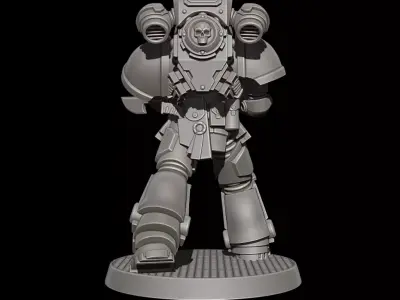 Sci-Fi Heavy Trooper STL Modular Power Armor 32mm Miniature V10 3D print model