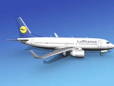 Boeing 737-700ER Lufthansa 3D model
