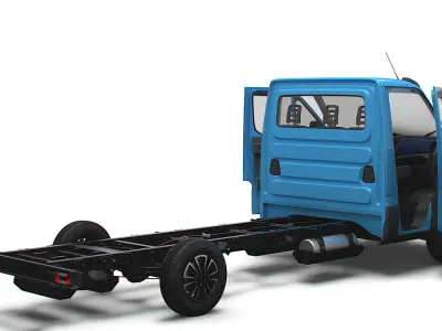 Iveco Daily Single Cab HQ Interior L4 Chassis 2023 3D model