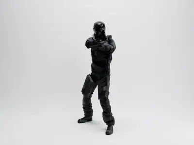 Futuristic Policeman  3D model