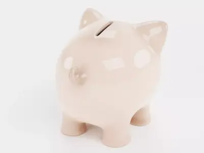 Beige Piggy Bank  3D model