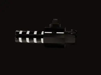 Battle Ship 48 - Heavy Rifle Laser Turret  Low-poly 3D model