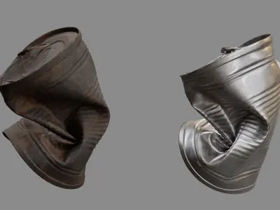 Crushed Food Can 05 3D model