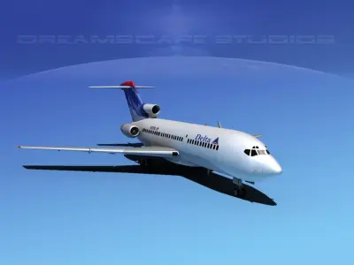 Boeing 727-100 Delta Airlines 3 3D model