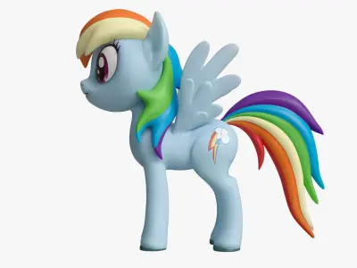 Rainbow Dash My Little Pony Cartoon 3D model