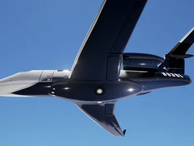 Realistic PBR Embraer Phenom 300 Private Jet Low-poly 3D model