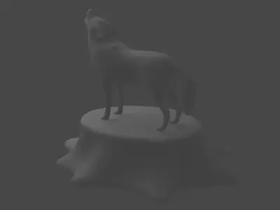 Wolf Model W Stand 3D PRINTABLE Free 3D model