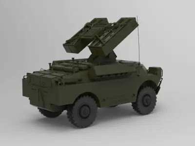 9K31 Strela air missile system 3D model