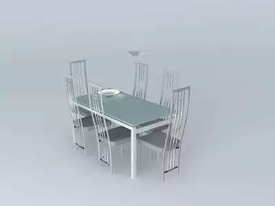 Table and chairs Free 3D model buy