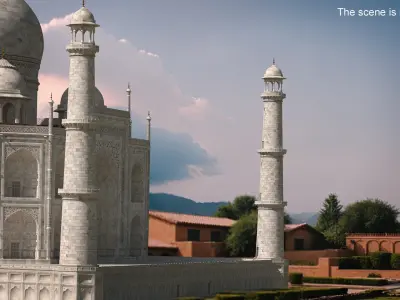 Indo-Islamic Tower With Balcony 3D model