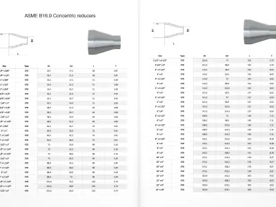ASME Butt Weld Fittings - 700 Files CAD Collection 3D model