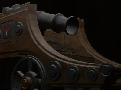 Cannon with different texture Free 3D model
