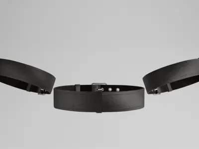 military belt Low-poly 3D model