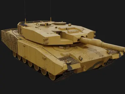 Leopard 2a4-t1 Low-poly 3D model