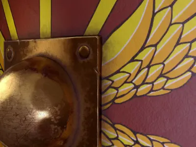 Roman Shield Low-poly 3D model