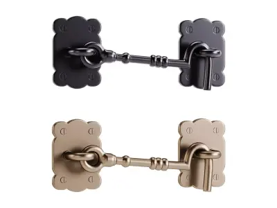 Black Door Latch Lock 3D model