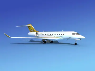Global Express XRS Business Jet 3D model