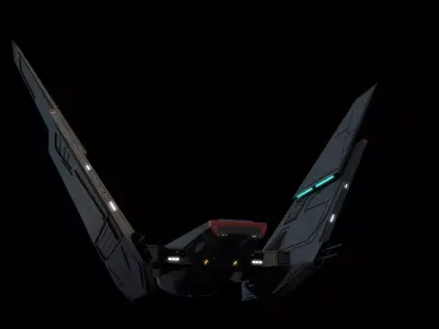 Kylo Ren Command Shuttle Free low-poly 3D model