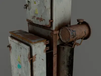 Electrical Transformer Booth 3D model