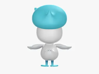 Pokemon Scarlet and Violet Quaxly Character 3D model