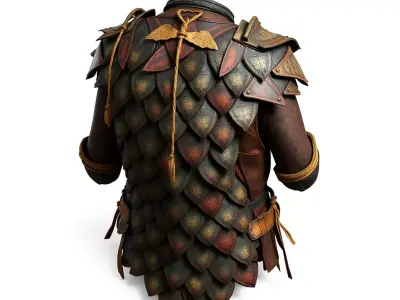 Warrior Scale Armor Fantasy Low-poly 3D model