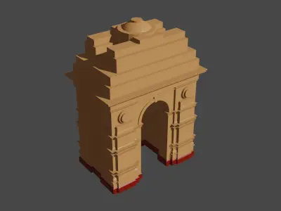 Simpoly India Gate Free low-poly 3D model