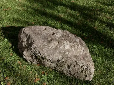  Speckled Rough Large Rock Boulder Model 