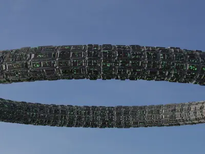 Ufo 3D model circle 3D model