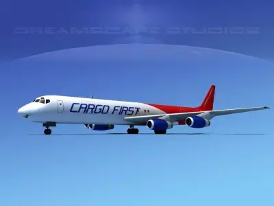 Douglas DC-8-63F Cargo First 3D model