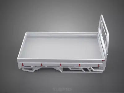 FLAT BED DECK PICKUP TRUCK HEADBOARD STRUCTURE FRAME HEAD RACK 3D model