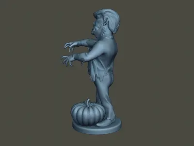 Donald Trump Zombie Halloween 3D print model