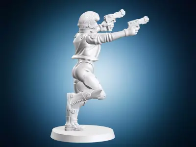 Samiko Sci Fi Police Officer Miniature 3D print model