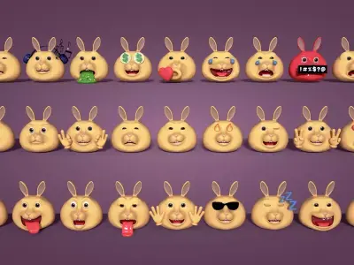 Smiley Pack Free 3D model