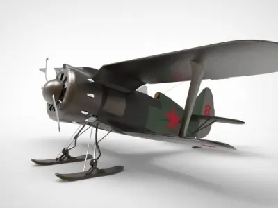 Polikarpov I-153 Aircraft 3D model