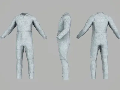 Flightsuit Low-poly 3D model