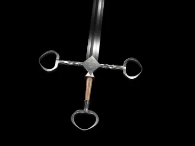 Long Nordic Sword Free 3D model