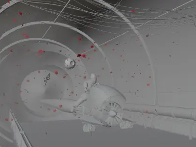 Sci Fi Portal Low-poly 3D model