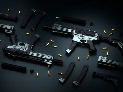 SP SABER SMG Low-poly 3D model