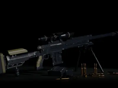 FATAL X59 Sniper Low-poly 3D model