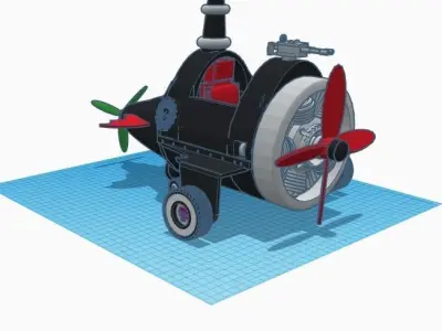 The Raven-Pulp Horror Themed Helicopter 3D print model