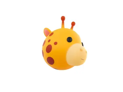 Prop162 Giraffe Head 3D model