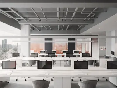  Office interior scene 20 3D model