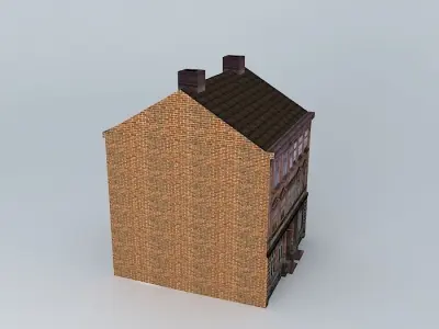 Urban 19th Century House Low-poly 3D model