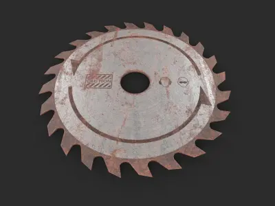 Saw - circular sawblade Low-poly 3D model