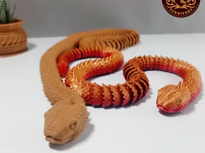 ARTICULATED SPIKY VIPER SNAKE 3D print model