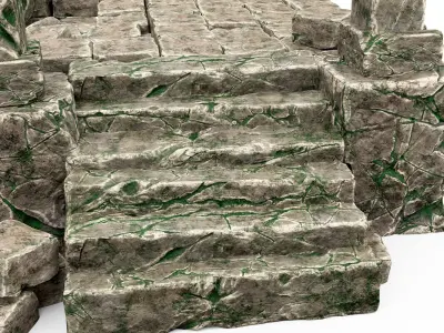 Ancient stone temple 3D model