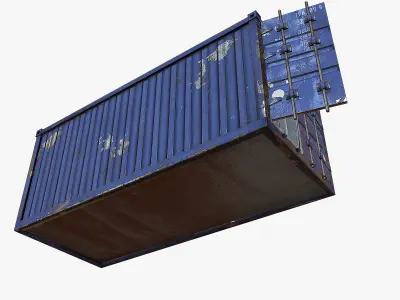 Container 1 shipping Low-poly 3D model