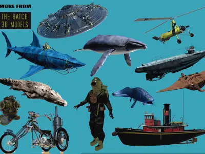 Alligator submarine 3D model